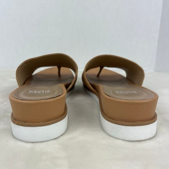 Eileen Fisher Touch Leather Flatform Sandal Size 9 Tan‎ White Platform Thong - Picture 7 of 15